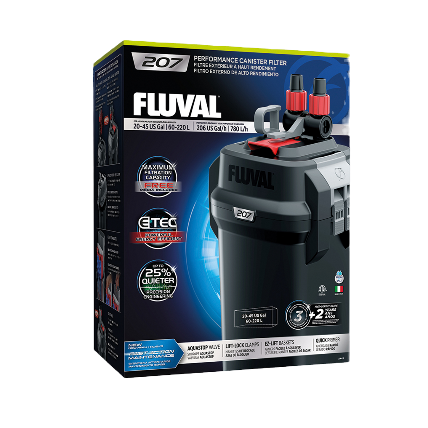 Fluval 207 Canister Filter 60-220L