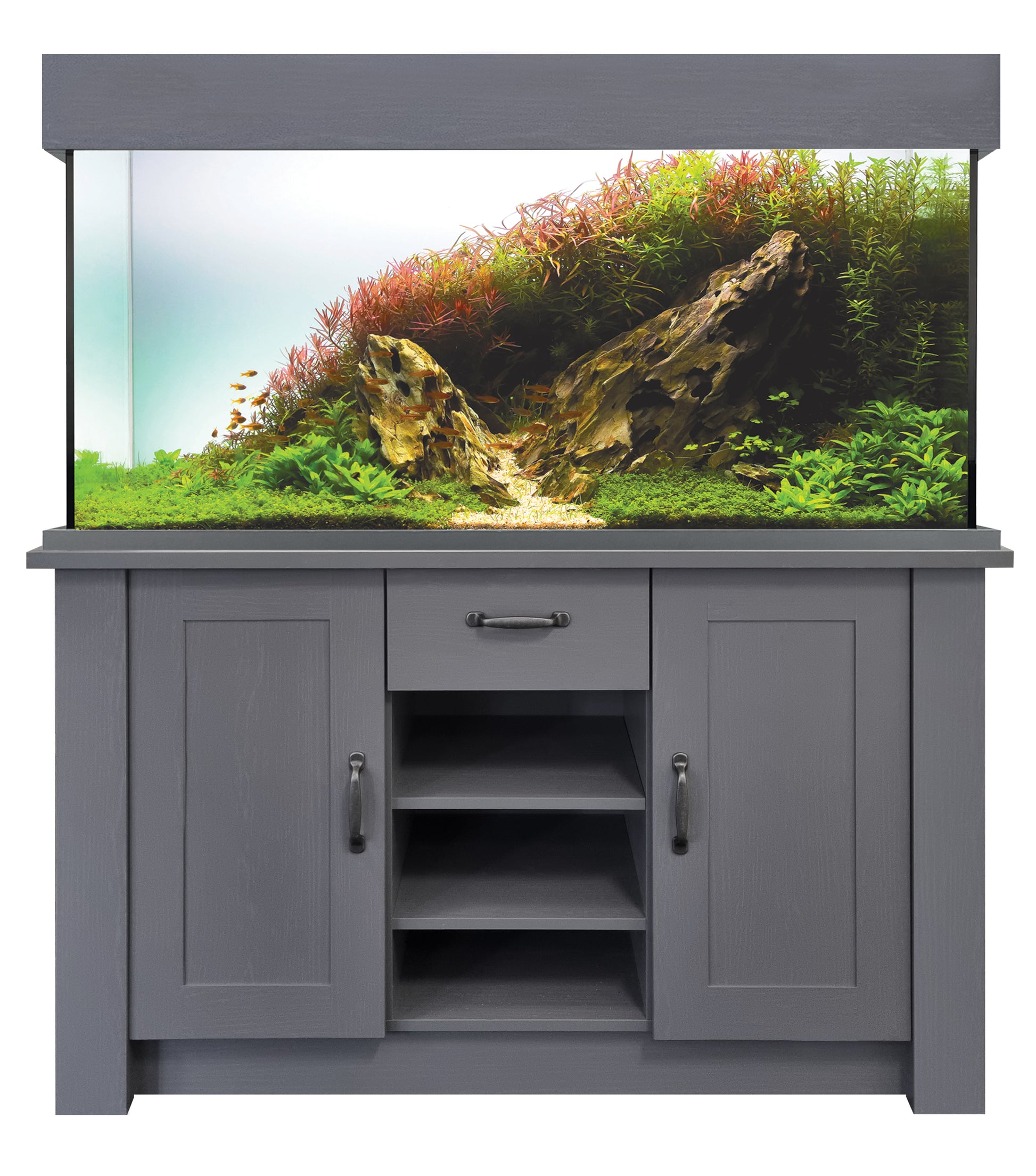 OakStyle 230 Cabinet (123x41x77cm) Shaker Style Slate Grey